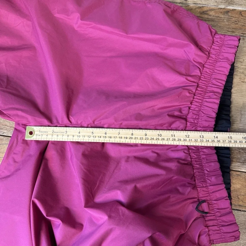 Columbia Ski Snow Pants Women XL Magenta‎ Pink Vintage Nylon Reinforced Cuffs